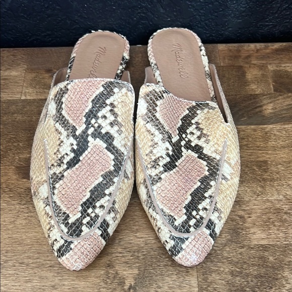 Madewell Women’s Snakeskin Patterned Mules Size 9.5 - Picture 2 of 5